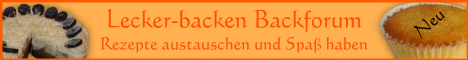 In dieser neuen Sparte k&ouml;nnt Ihr Euch mit anderen "Backfans" z.B. Rezepte und Erfahrungen austauschen, oder auch nur miteinander interaktiv unterhalten. Vielleicht habt Ihr ein Problem oder einfach nur Lust die Probleme anderer Hobbyb&auml;cker zu l&ouml;sen. Dann seid Ihr hier genau richtig,  und nichts wie rein in unser Forum!